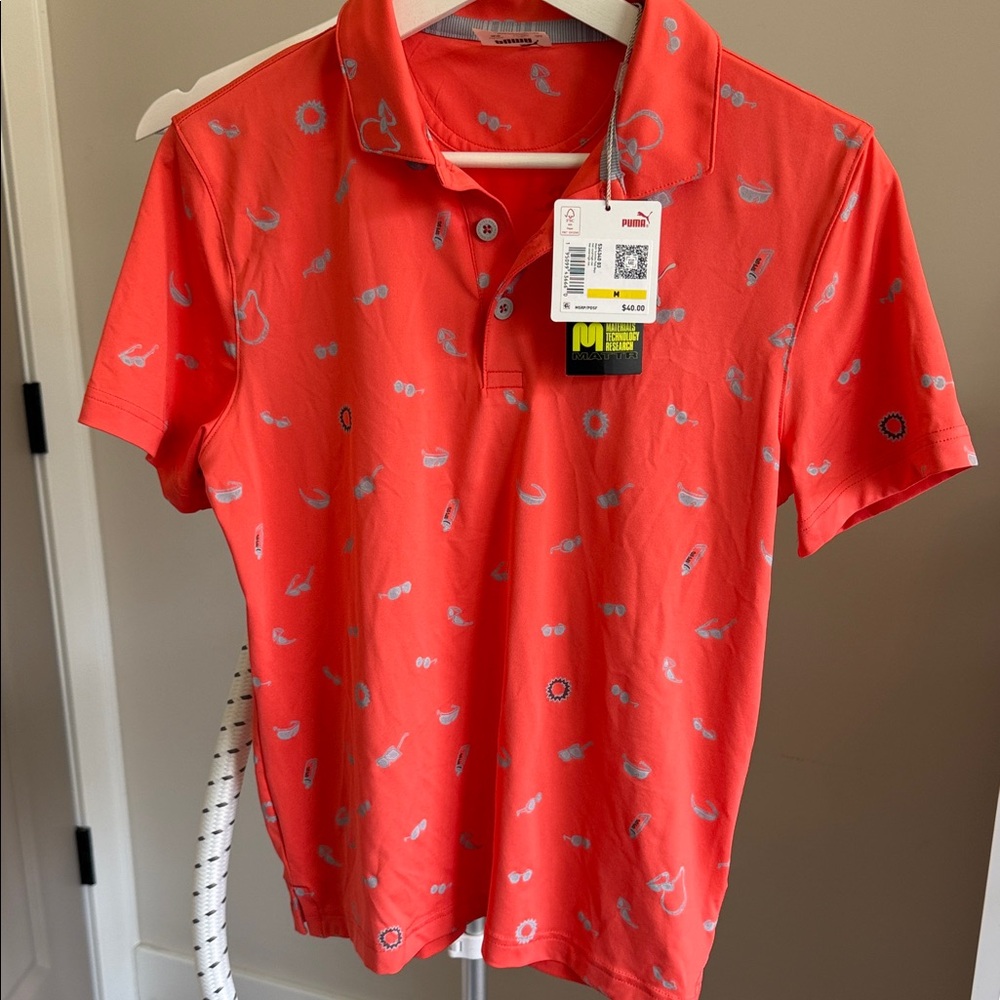 Puma Boys Orange Polo Shirt